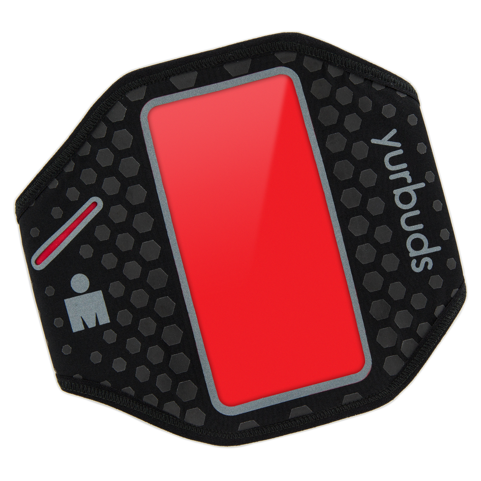 ErgoSport LED Armband Iphone 5 - Black - Adjustable armband features ultimate visibility with a portable LED Clip and Radiant Reflect technology while providing seamless device control. - Hero