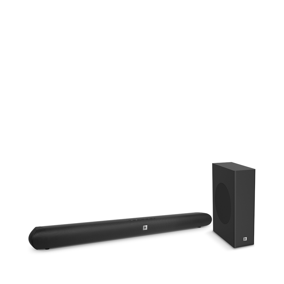 JBL Cinema SB150 - Black - Home cinema 2.1 soundbar with compact wireless subwoofer - Hero